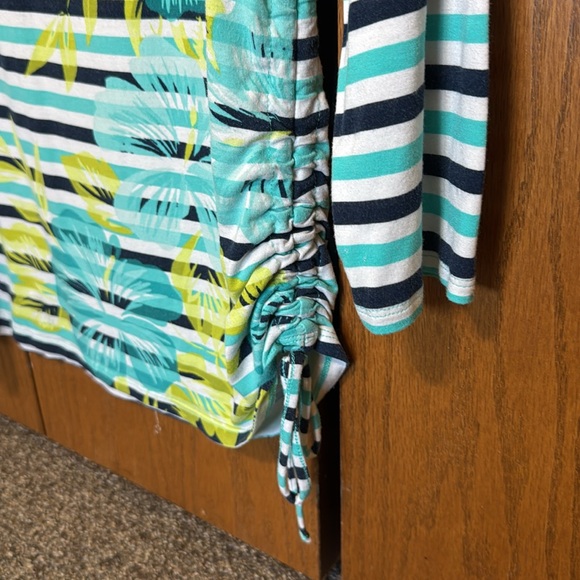 Ruby Rd. ¾ Sleeve Striped Top - Picture 3 of 4